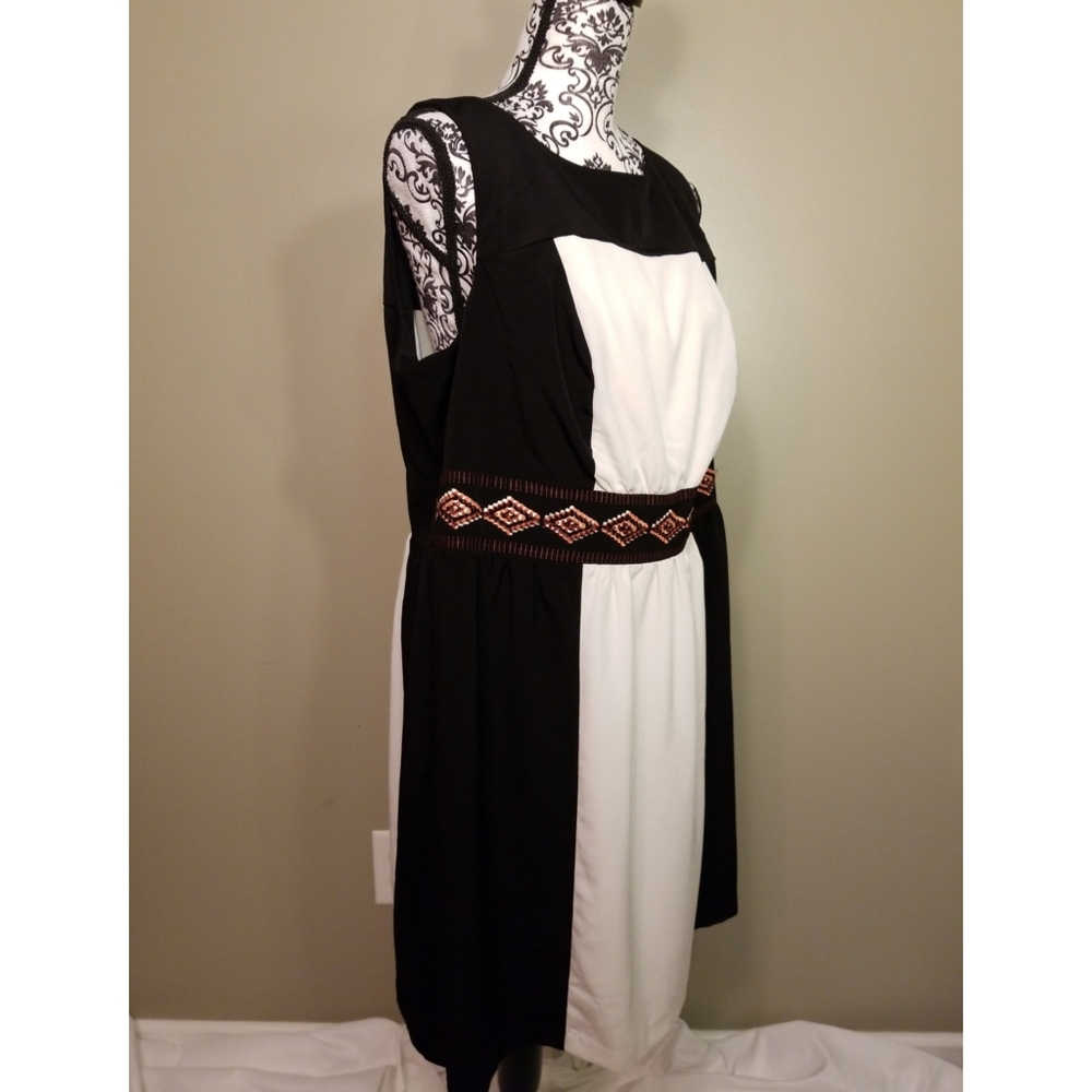 Lux II Plus Size Color Block Dress Size 16W - Picture 5 of 8